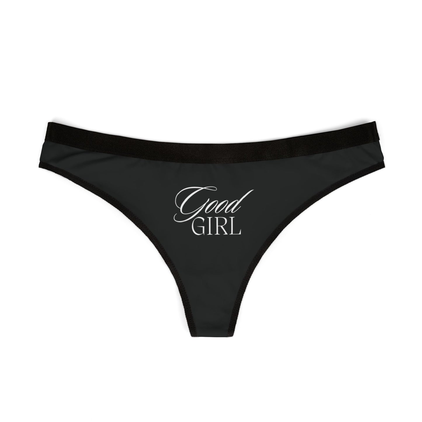 Black 'GOOD GIRL' Thong