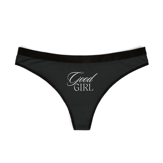 Black 'GOOD GIRL' Thong