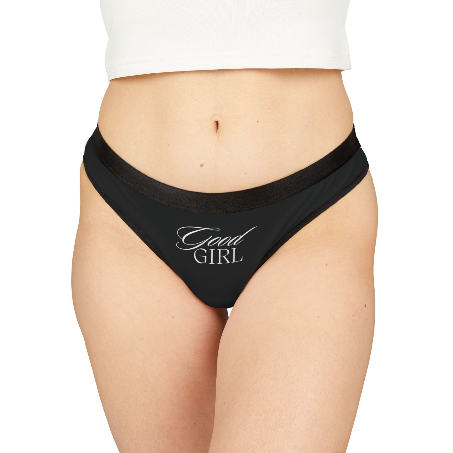 Black 'GOOD GIRL' Thong